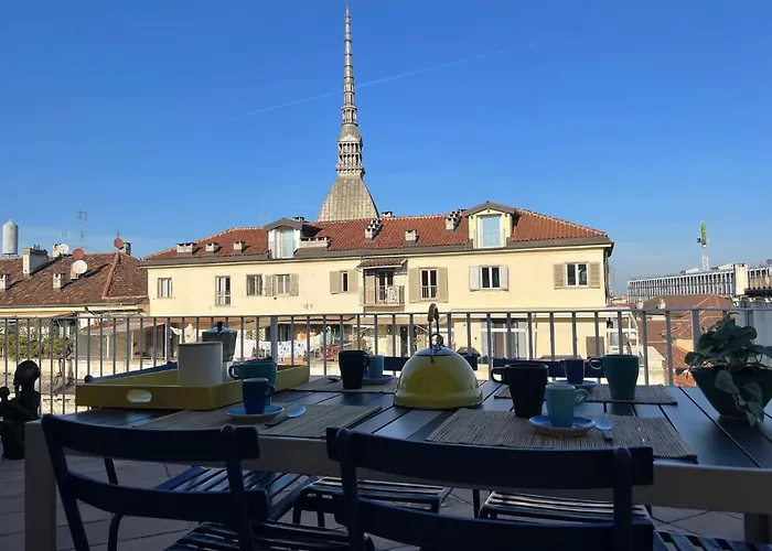 Stunning Terrace With Mole View - Via Po, Ac&lift *